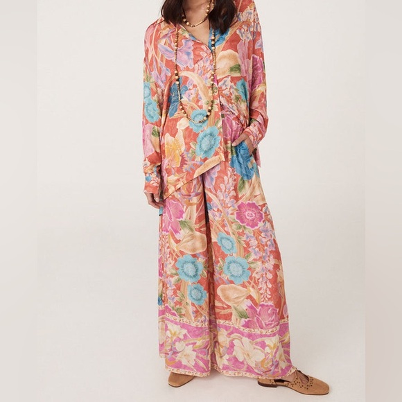 Spell Painters Garden wide leg pants sz S - Picture 6 of 9